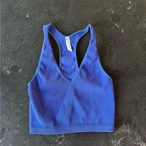 FP Movement by Free People Purple-Blue Ribbed Racerback Bralette